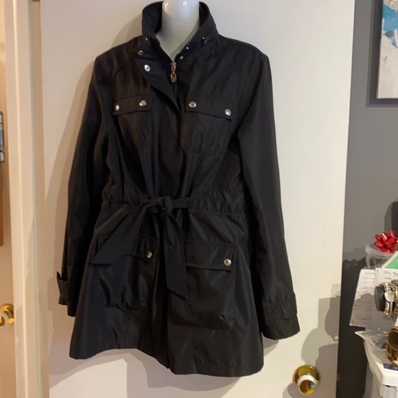 🍒 LIZ CLAIBORNE Jacket w/ Rain Hood & Belt!!! - Picture 3 of 12